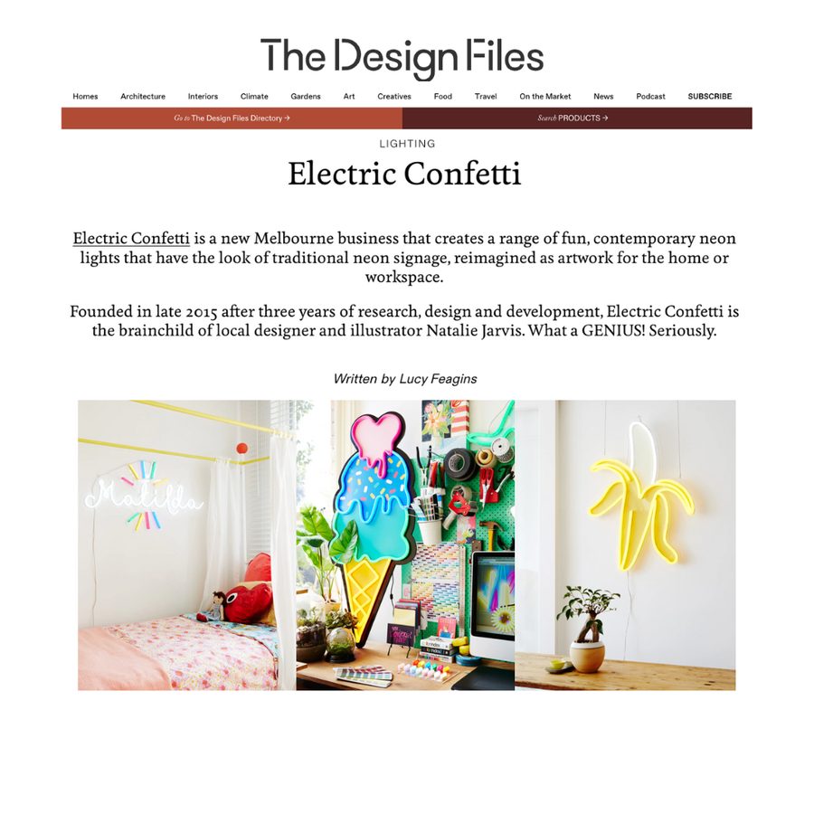 Electric Confetti featured in The Design Files